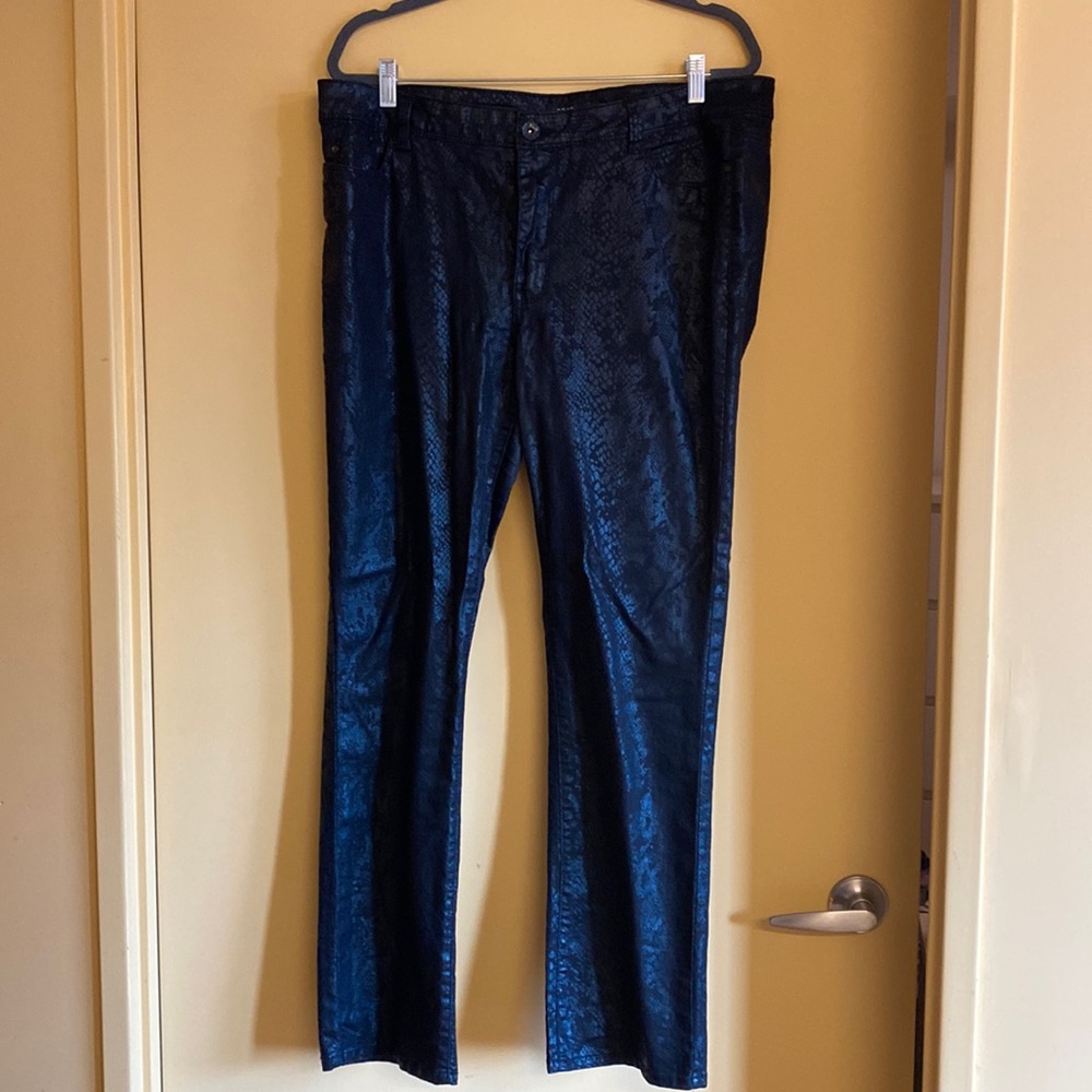 Suko jeans snakeskin print black  16